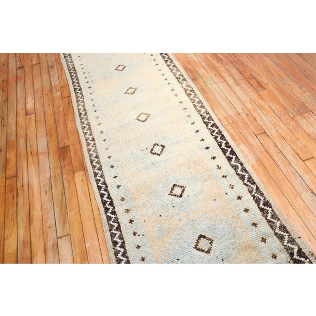 Rare Long Narrow Antique Oushak Runner, 2'3'' X 22'10'' For Sale - Image 9 of 10