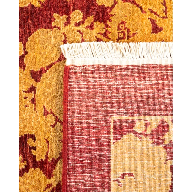 2000 - 2009 Mogul, One-of-a-Kind Hand-Knotted Area Rug - Red, 4' 2" x 6' 0" For Sale - Image 5 of 8