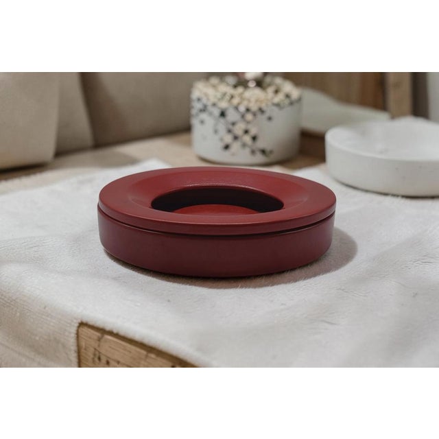 Ceramic Barbados Red Ashtray by Angelo Mangiarotti for Danese, Italy, 1960s For Sale - Image 7 of 8
