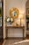 Hollywood Regency Distressed Gold and Black Round Wall Mirror For Sale - Image 3 of 4