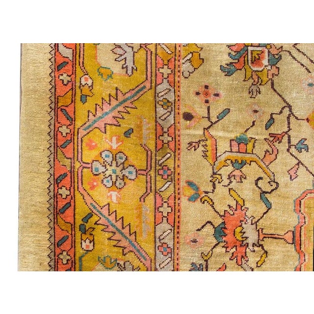 Early 20th Century Early 20th Century Turkish Oushak Rug For Sale - Image 5 of 16