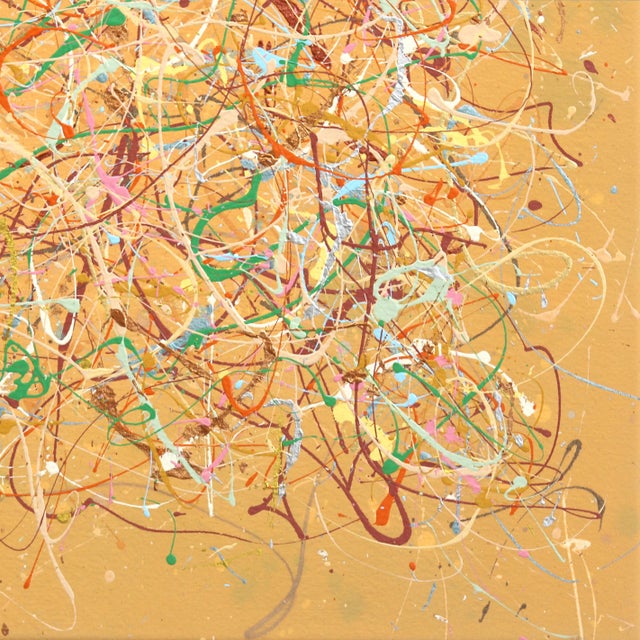 2020s Spring Bloom - Abstract Textural Warm Earthy Action Painting Original Artwork by Marc Raphael For Sale - Image 5 of 8