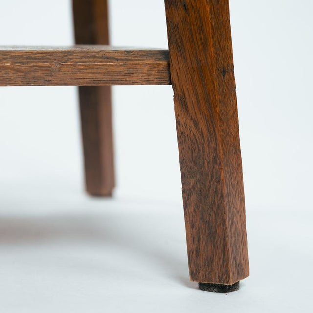 1920s Art Nouveau Oak Plant Stand Pedestal with Intricate Woodwork, 1920s For Sale - Image 5 of 6