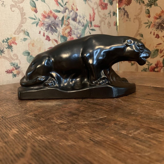 Earthenware Panther from Dubois, 1920s For Sale - Image 6 of 13