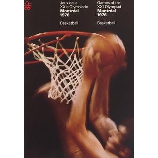 1976 Montreal Olympics Poster, Basketball For Sale