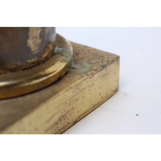 Metal Enrique Garcel Lacquer, Resin and Brass Candlesticks - A Pair For Sale - Image 7 of 11