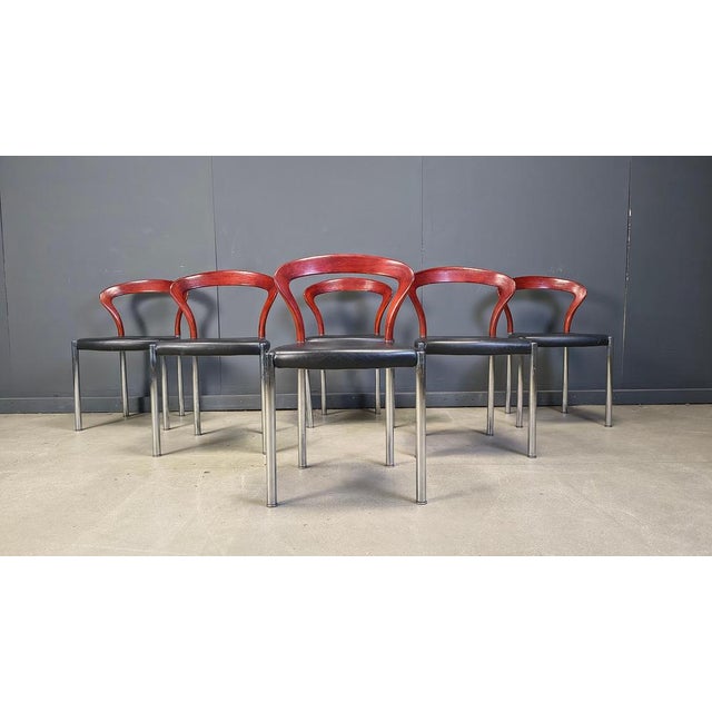 Vintage Lotus Chairs by Hartmut Lohmeyer for Kusch & Co., 1970s, Set of 6 For Sale - Image 11 of 14