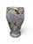 An elegant Bohemian cut crystal vase, distinguished by its richly worked bicolor crystal body and refined silver base, an...