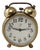 Gold Alarm Desk Clock in Brass, 1970s For Sale