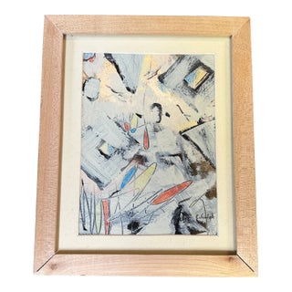 Contemporary Original Stephen Heigh Abstract Painting “Fish in Stream” For Sale