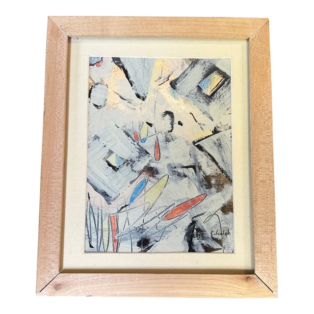 Contemporary Original Stephen Heigh Abstract Painting “Fish in Stream” For Sale