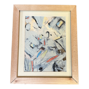 Contemporary Original Stephen Heigh Abstract Painting “Fish in Stream”