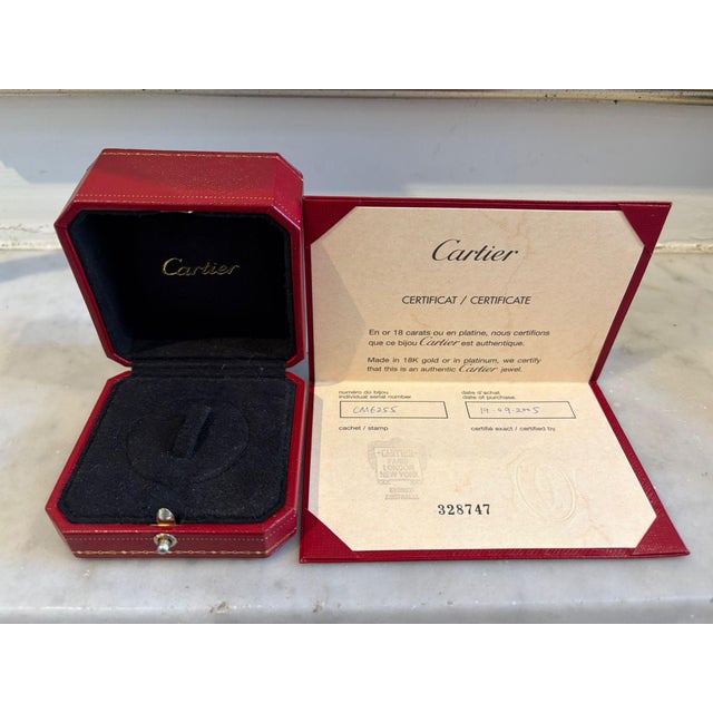 Cartier 18ct White Gold Tank Française Ring 14.81g, Size 9 For Sale - Image 10 of 11