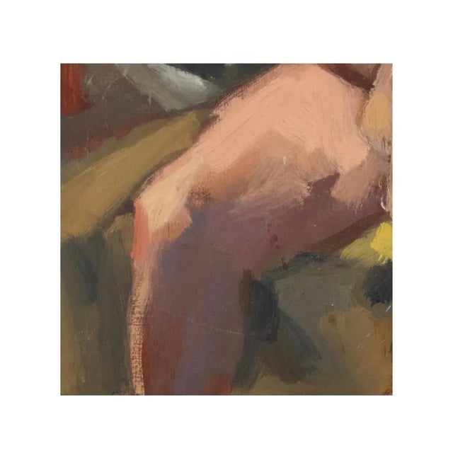 1990s Circa 1999, Vintage Artist Signed Nude Oil Painting of a Woman, on Wood Board, Signed Al Geary For Sale - Image 5 of 10