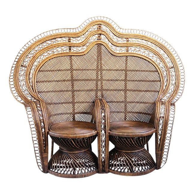 Double Plantation Peacock Chair Chairish