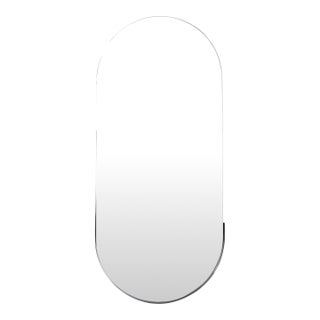 Dante Stainless Steel Gray Capsule Mirror For Sale