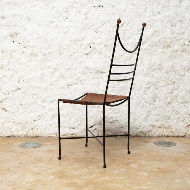 Mid-Century Modern Iron and Leather Chair by Pere Cosp, 1960 For Sale - Image 6 of 13