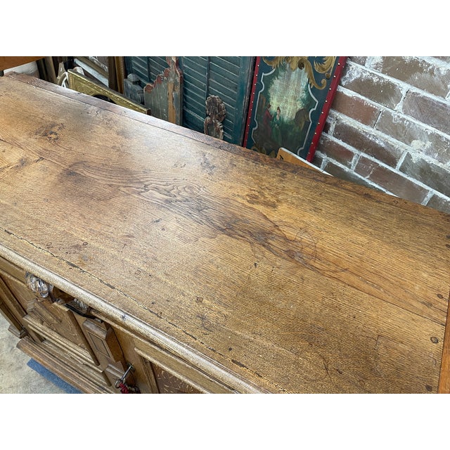Antique Continental Flemish Renaissance Oak Buffet For Sale - Image 9 of 12