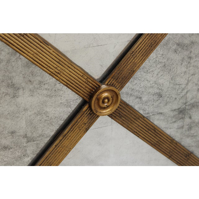 Traditional Theodore Alexander Regency Style Mirrored Room Screen For Sale - Image 3 of 12