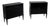 Pair of Modern Ebonized Commodes, 21st Century For Sale