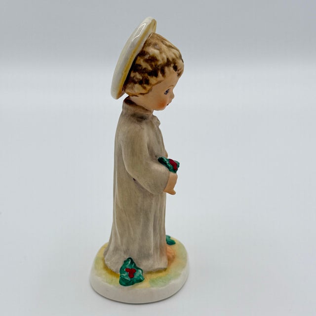 Vintage German Porcelain “Christchild With Holly” Figurine – Devotional Christmas Accent For Sale In Richmond - Image 6 of 9