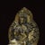 Bronze Gilt Bronze Thousand-Armed Guanyin (Avalokiteshvara) Figurine With Halo Backplate For Sale - Image 8 of 9