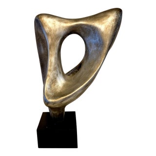 Silver Tone Ceramic Sculpture For Sale