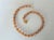 Peach Peach Moonstone Beaded Necklace With Gold Plate Clasp For Sale - Image 8 of 10