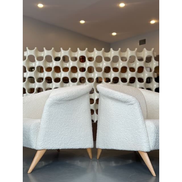 1950s 1950's Pair of Sherpa Lounge Chairs For Sale - Image 5 of 9