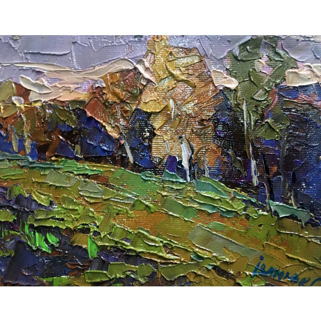 Textile Oil Painting Autumn Is Cold Kalenyuk Alex For Sale - Image 7 of 13