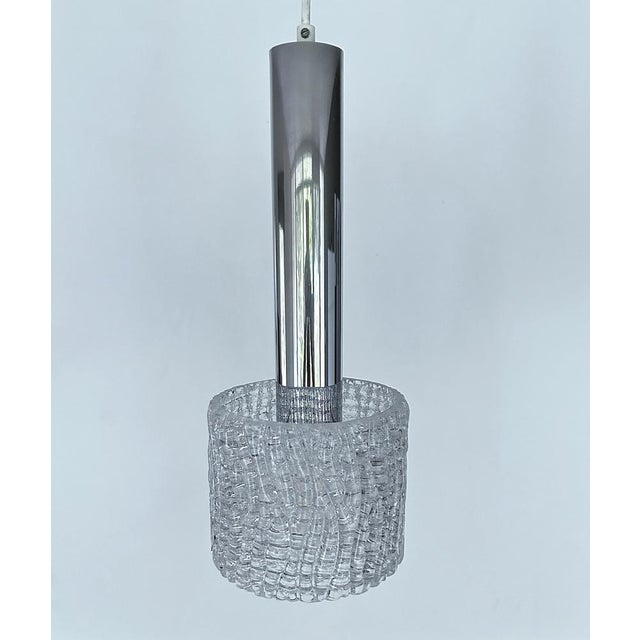 Vintage Glass Pendant Lights from Kalmar, 1970s, Set of 3 For Sale - Image 10 of 16
