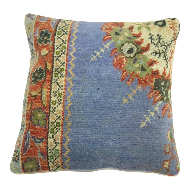 Vintage Turkish Rug Pillow For Sale