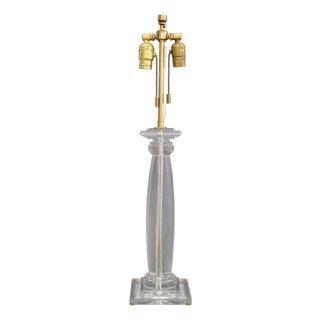 1980s Karl Springer Acrylic Greek Column Table Lamp For Sale