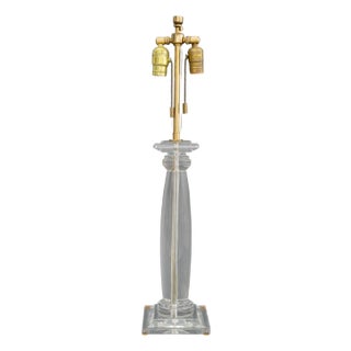 Karl Springer Acrylic Greek Column Table Lamp For Sale