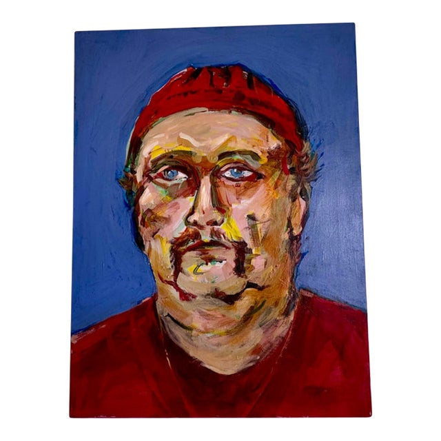 Al Seneres Original Expressionist Portrait Painting, 2005, Acrylic on Canvas For Sale
