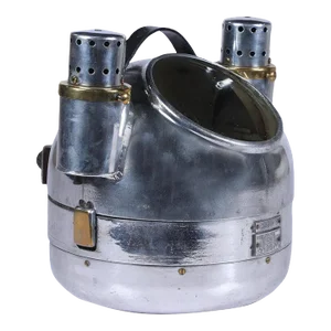 1970s Mid Century Chrome Binnacle Compass With Side Oil Lights
