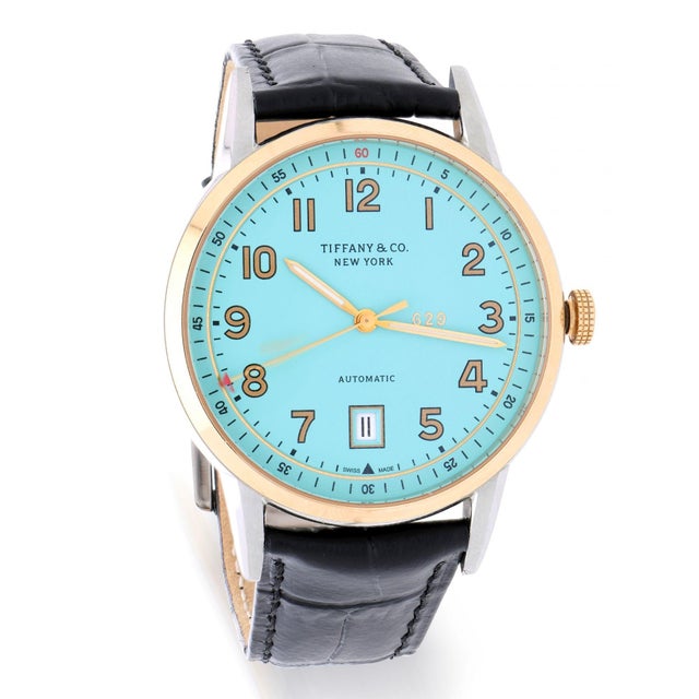 Tiffany & Co. Ct60 Tiffany Blue Dial Two-Tone 40mm Full Set Watch For Sale In Miami - Image 6 of 18