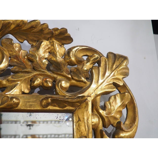 Gold 19th Century Giltwood Mirror From Florence, Italy For Sale - Image 8 of 18