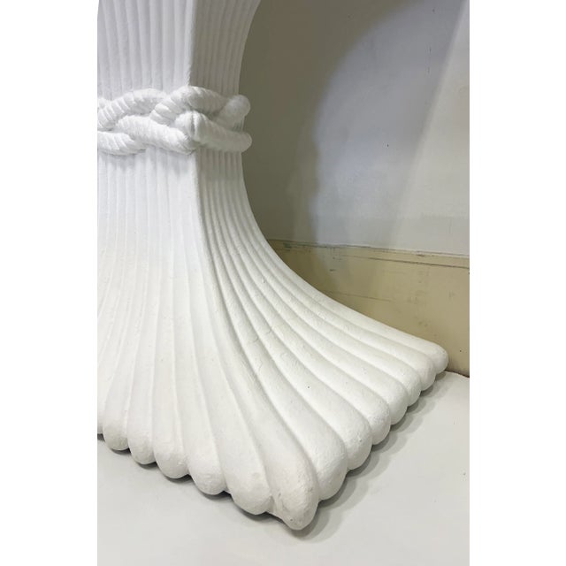 Wood Hollywood Regency Gesso Carved Wood Console Table, Wheat Sheaf Form For Sale - Image 7 of 8