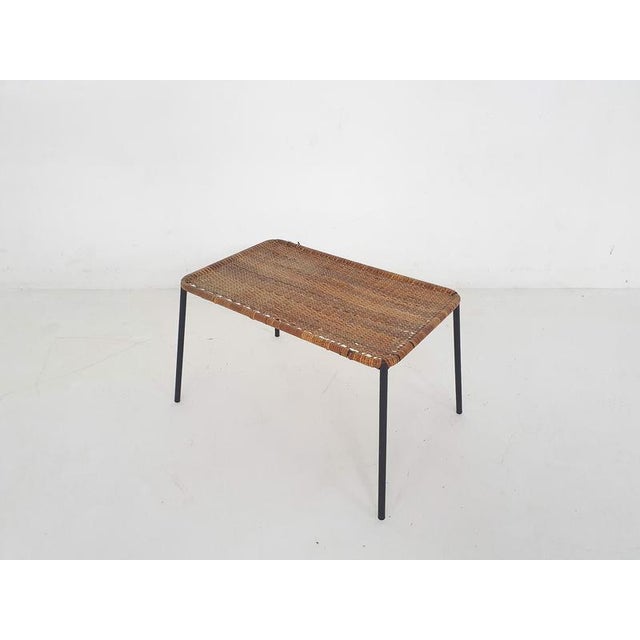 Wood Rattan Coffee Table attributed to Carl Aubock, Austria, 1960s For Sale - Image 7 of 7