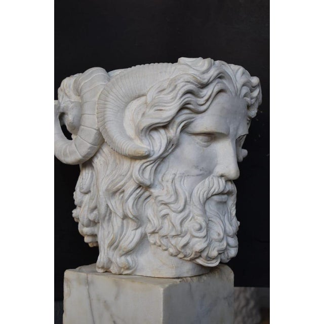 Bust of the Roman God Janus, 20th Century, Marble For Sale - Image 5 of 5