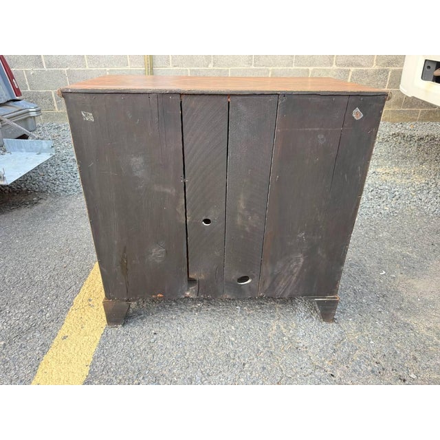 Antique Georgian Style Burr Walnut Chest of Drawers For Sale - Image 16 of 17
