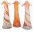 Murano Style Orange & White Art Glass Vases, S/3 For Sale In Tulsa - Image 6 of 6