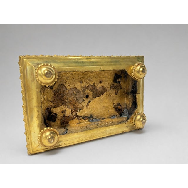 Bronze 19th C. French Gilt Bronze Honoré Pons Médaille D’Or Clock and Aneroid Barometer For Sale - Image 8 of 10