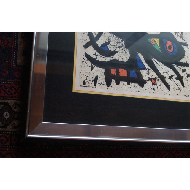 Black 1970s Joan Miro Lithograph - Agora 1 For Sale - Image 8 of 14