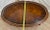 Vintage Weiman Mahogany Oval Coffee Table Brown Tooled Leather Top Federal Style For Sale - Image 11 of 14