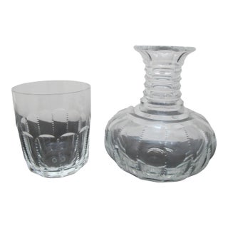 William Yeoward Crystal Jenkins Inez Small Wine Carfafe & Tumbler Glass Set For Sale