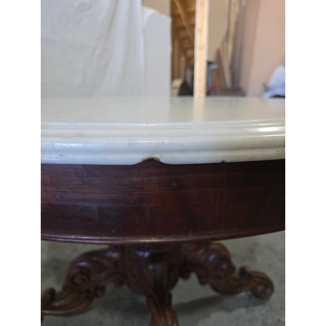 Late 19th Century Rococo Revival Marble-Top Center Table For Sale - Image 13 of 14