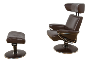 Set of Ergonomic Lounge Chair with Ottoman from Ekornes Stressless, 2000s