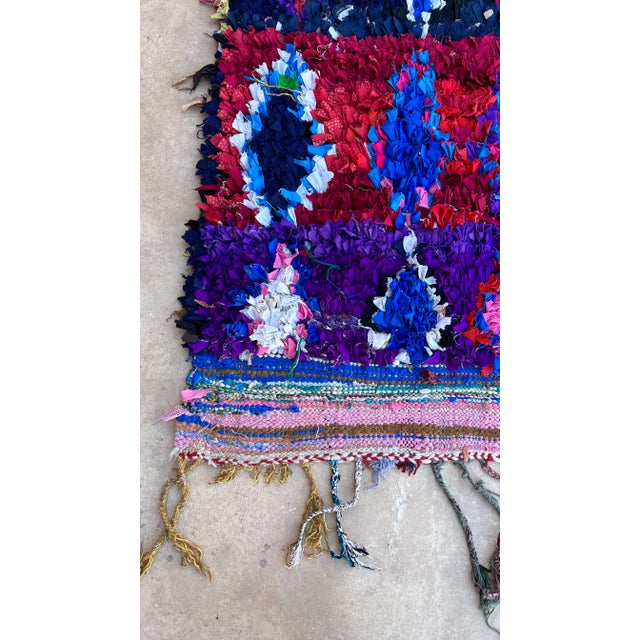 1980s 1980s Moroccan Colorful Vintage Rug - 4'2" X 7'5" Ft For Sale - Image 5 of 8